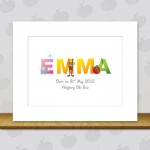 Baby Girl Alphabet Artwork