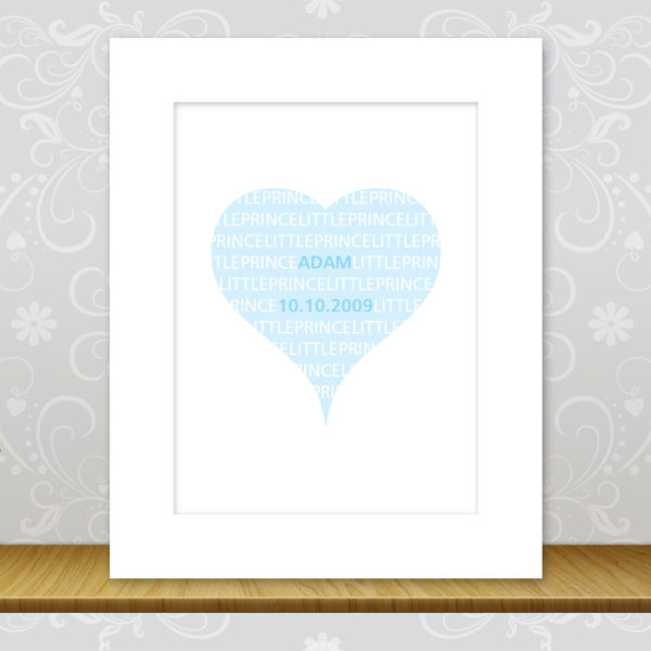 Boys Heart Shaped Wall Art
